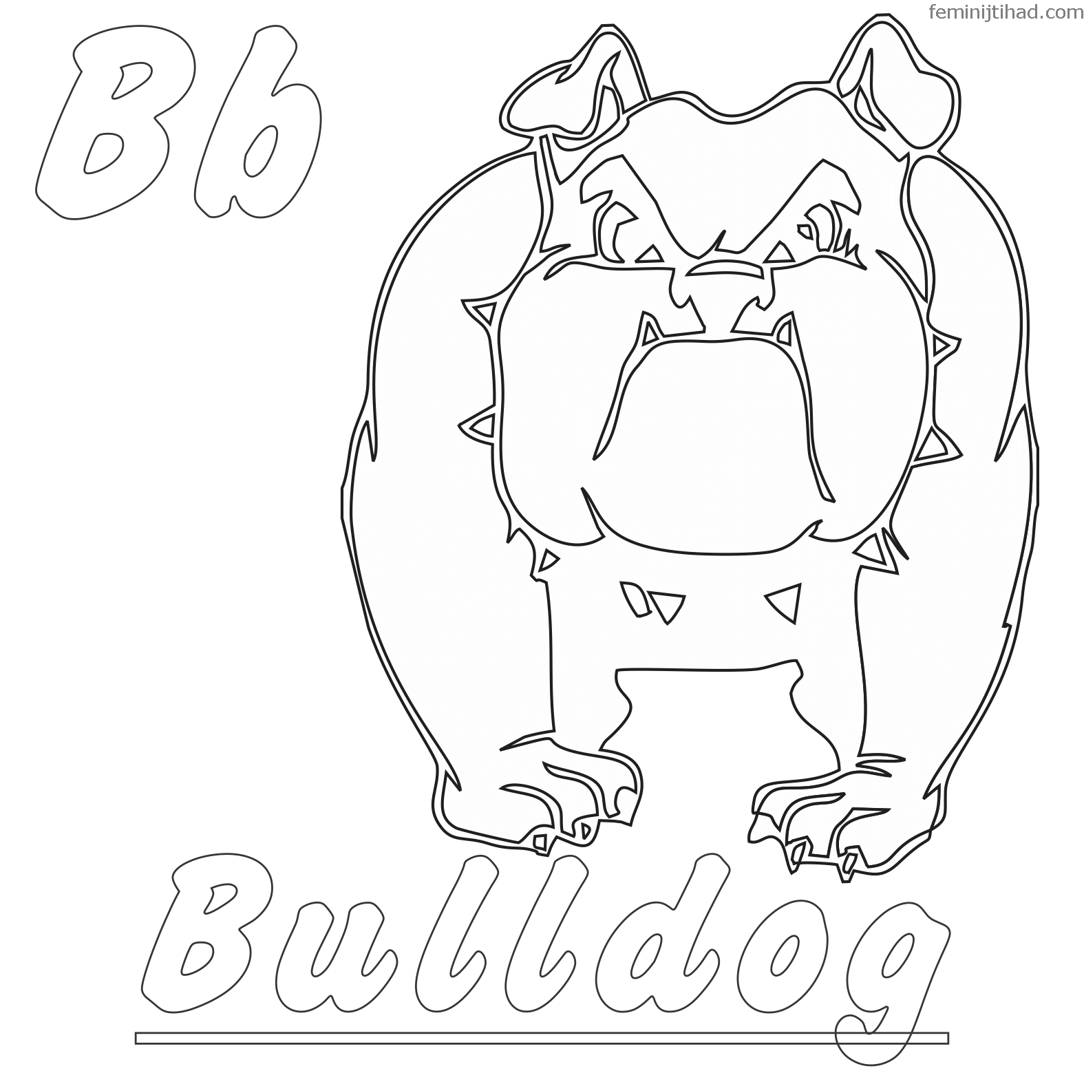 american bulldog coloring page