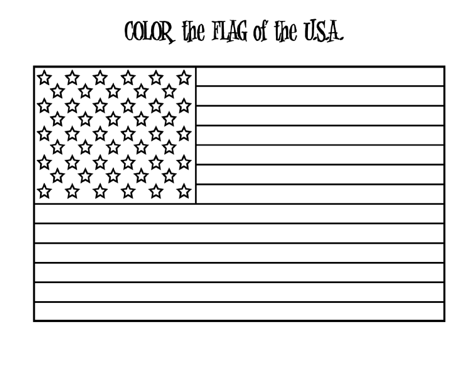american flag coloring page for preschool