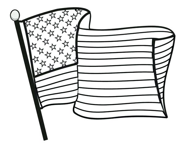 american flag coloring page kids