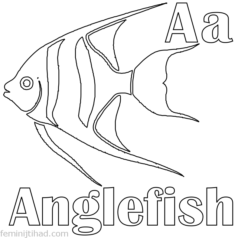 anglefish coloring pages free
