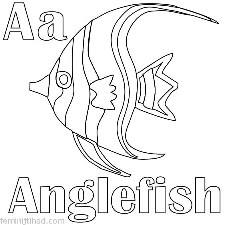 anglefish colouring pages to print