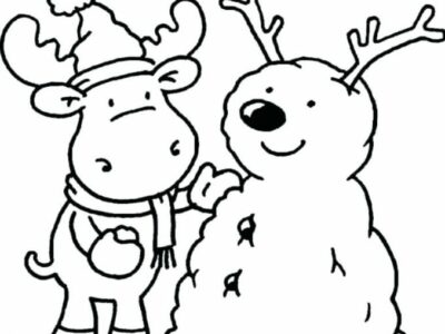 animals in winter coloring pages