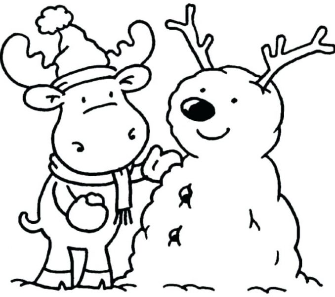 animals in winter coloring pages