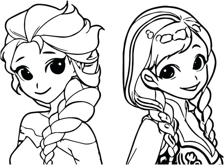 anna elsa coloring pages