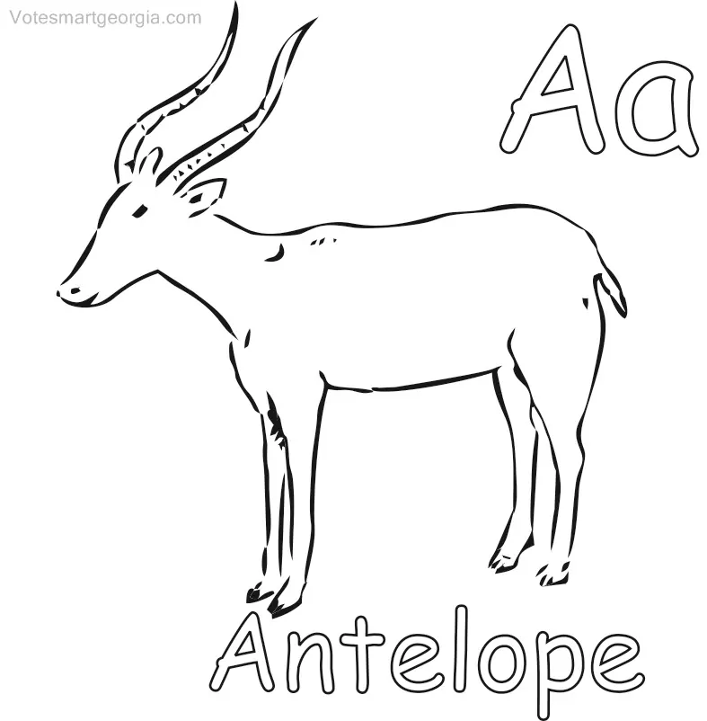 antelope printable coloring pages