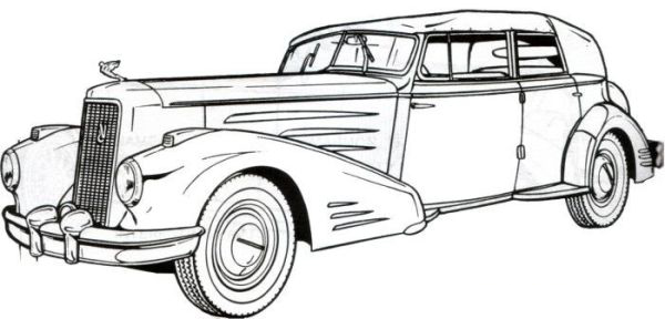 antique car coloring pages