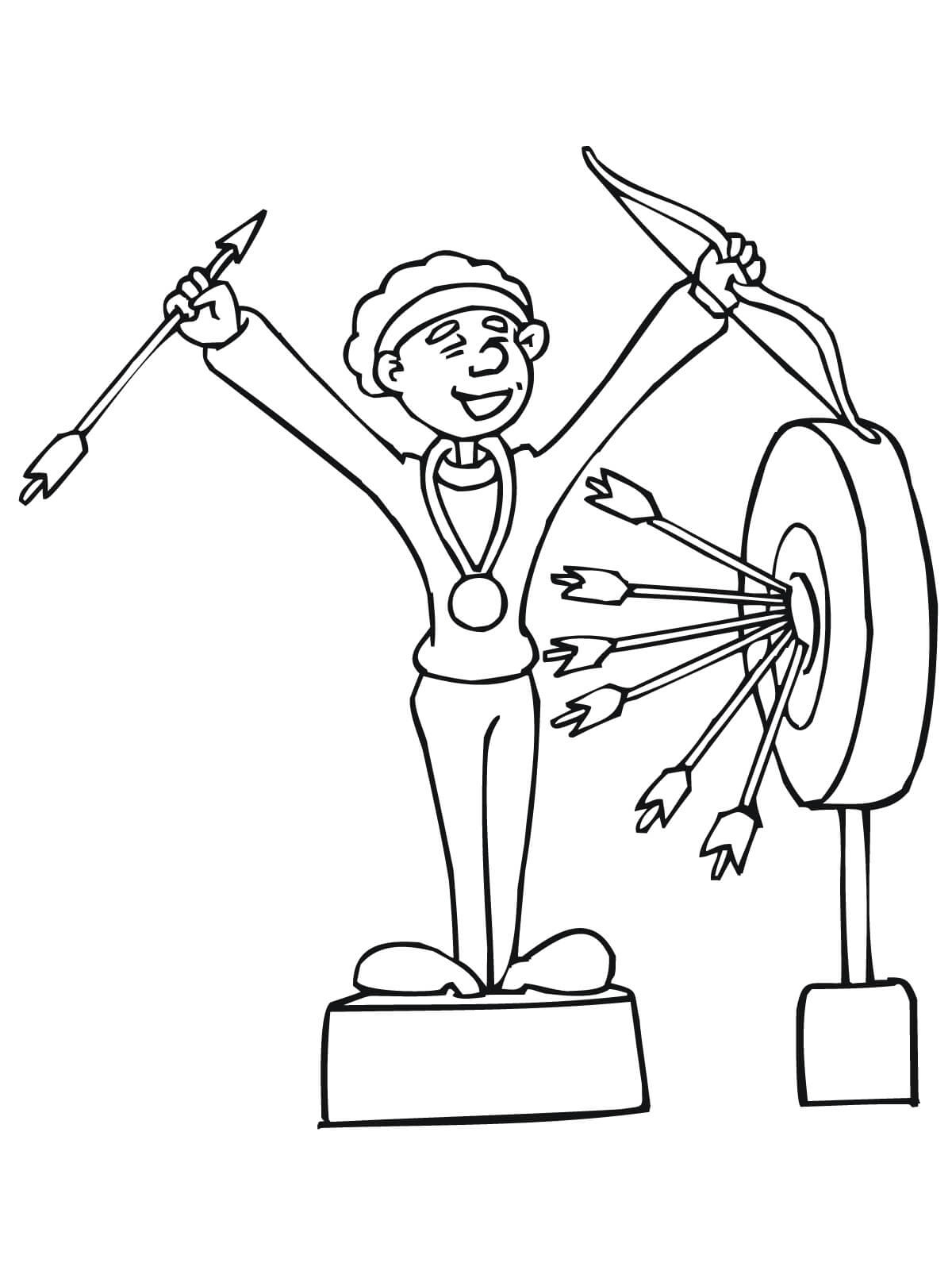 archery sport coloring pages
