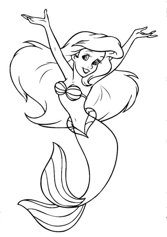 ariel coloring pages google