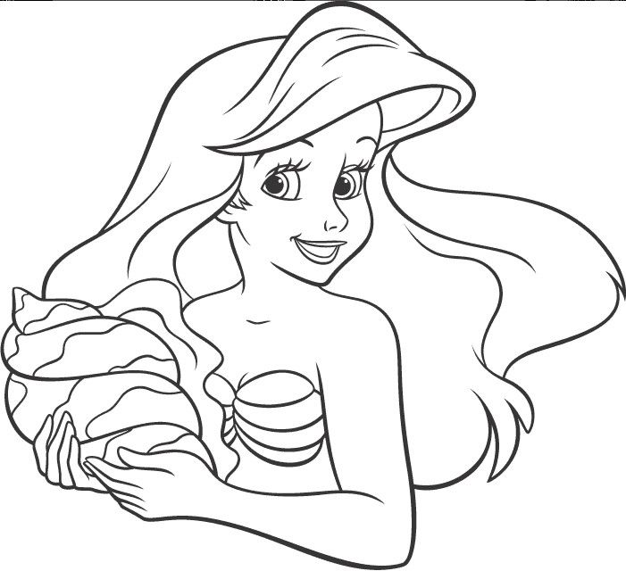 ariel coloring pages free printable