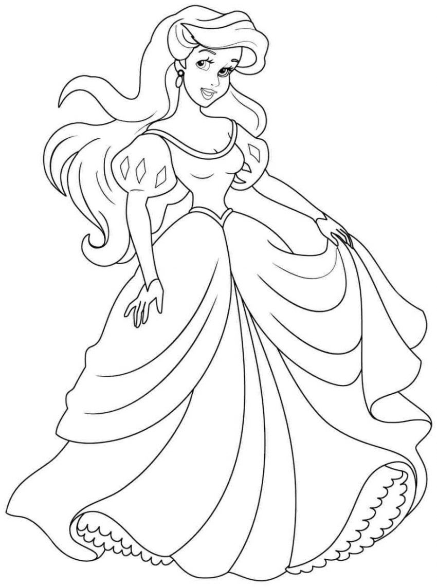 ariel coloring pages free to print