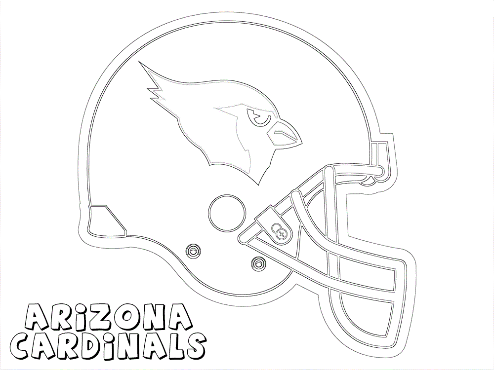 arizona cardinals helmet coloring pages