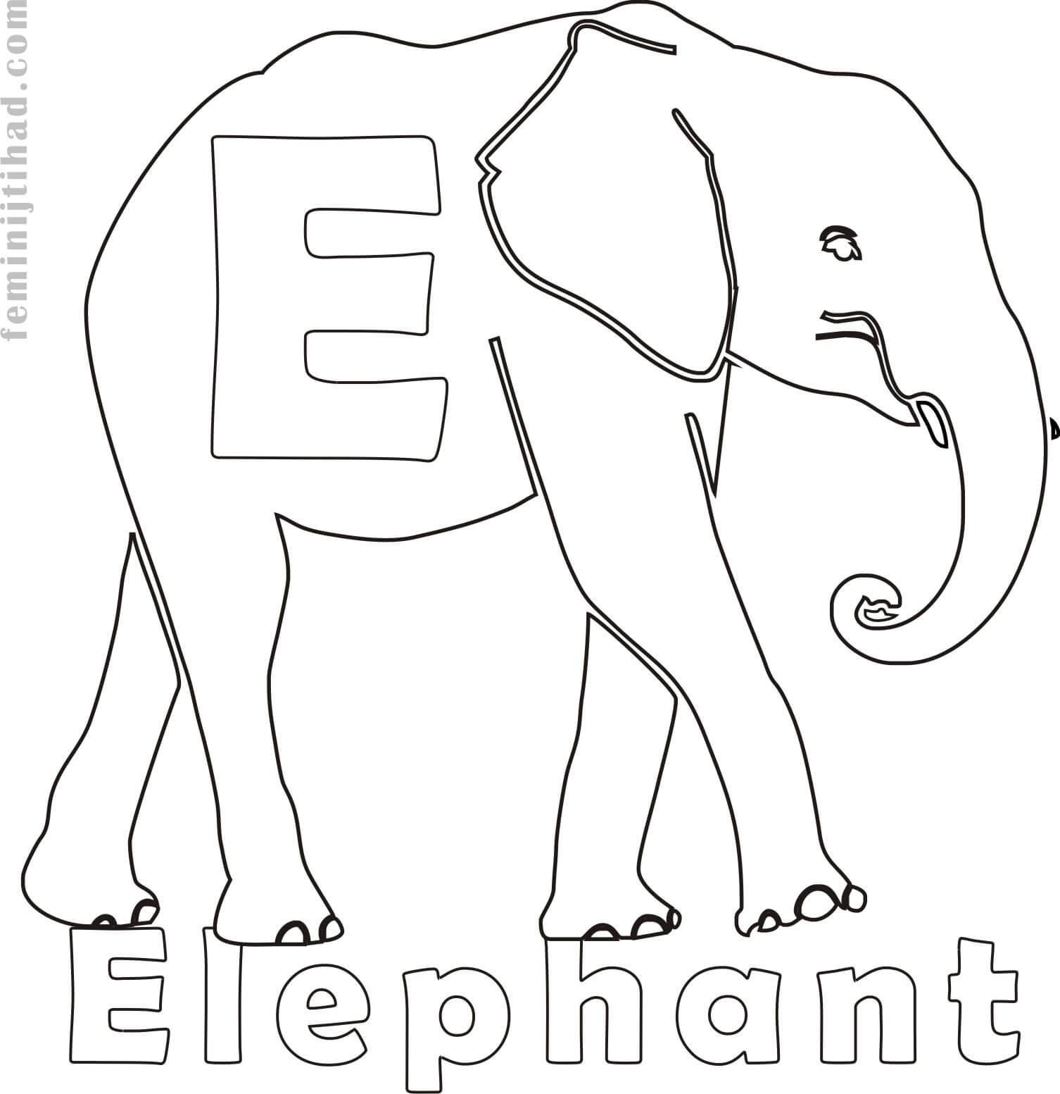asian elephant coloring page
