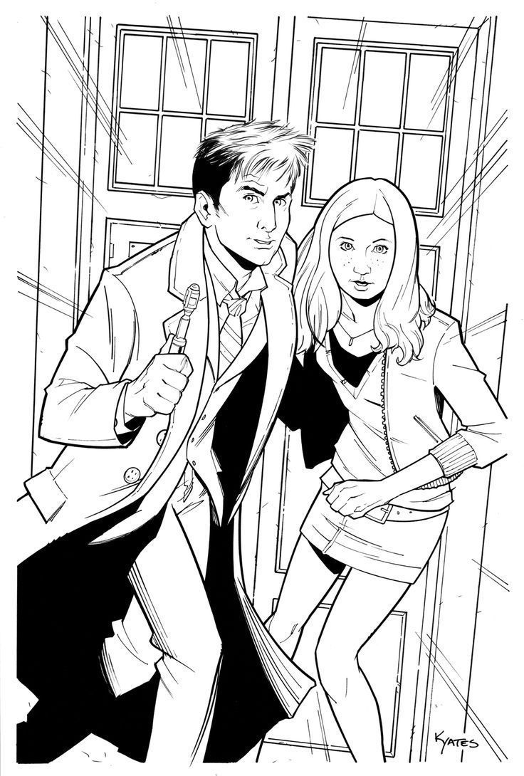 doctor who coloring book pages