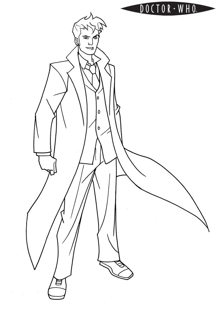 doctor who coloring pages david tennant