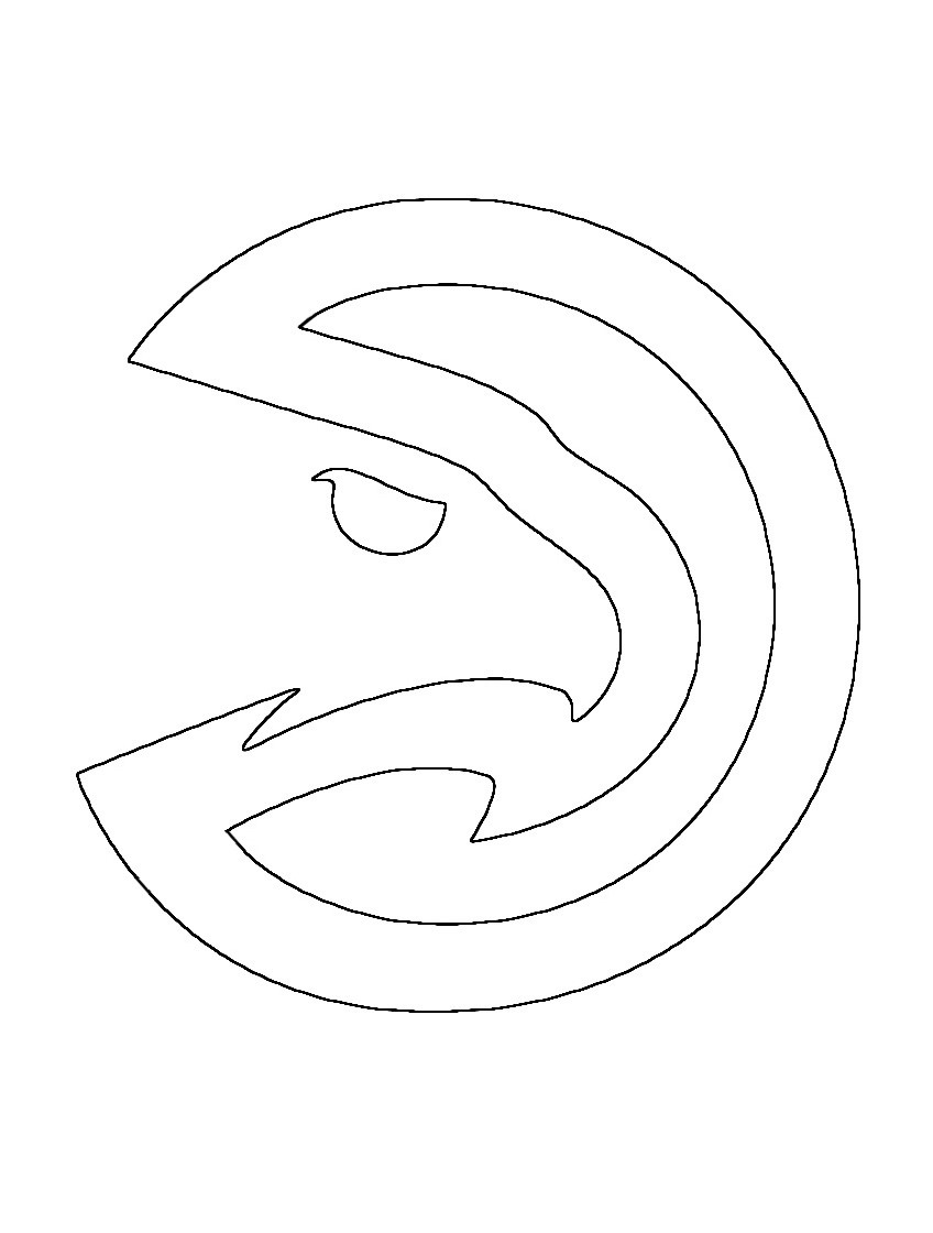 nba atlanta hawks logo coloring page