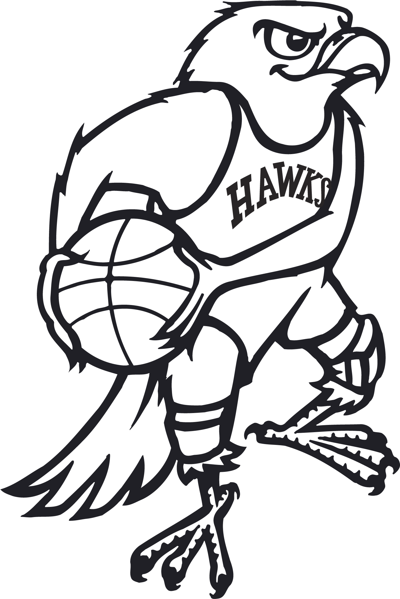 atlanta hawks mascot coloring pages
