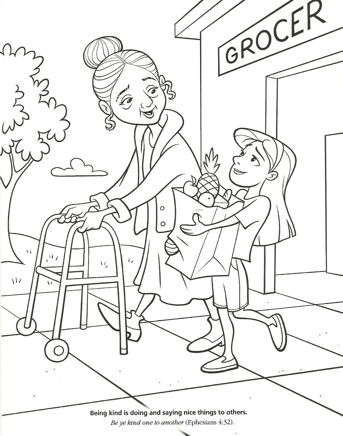 acts of kindness coloring pages