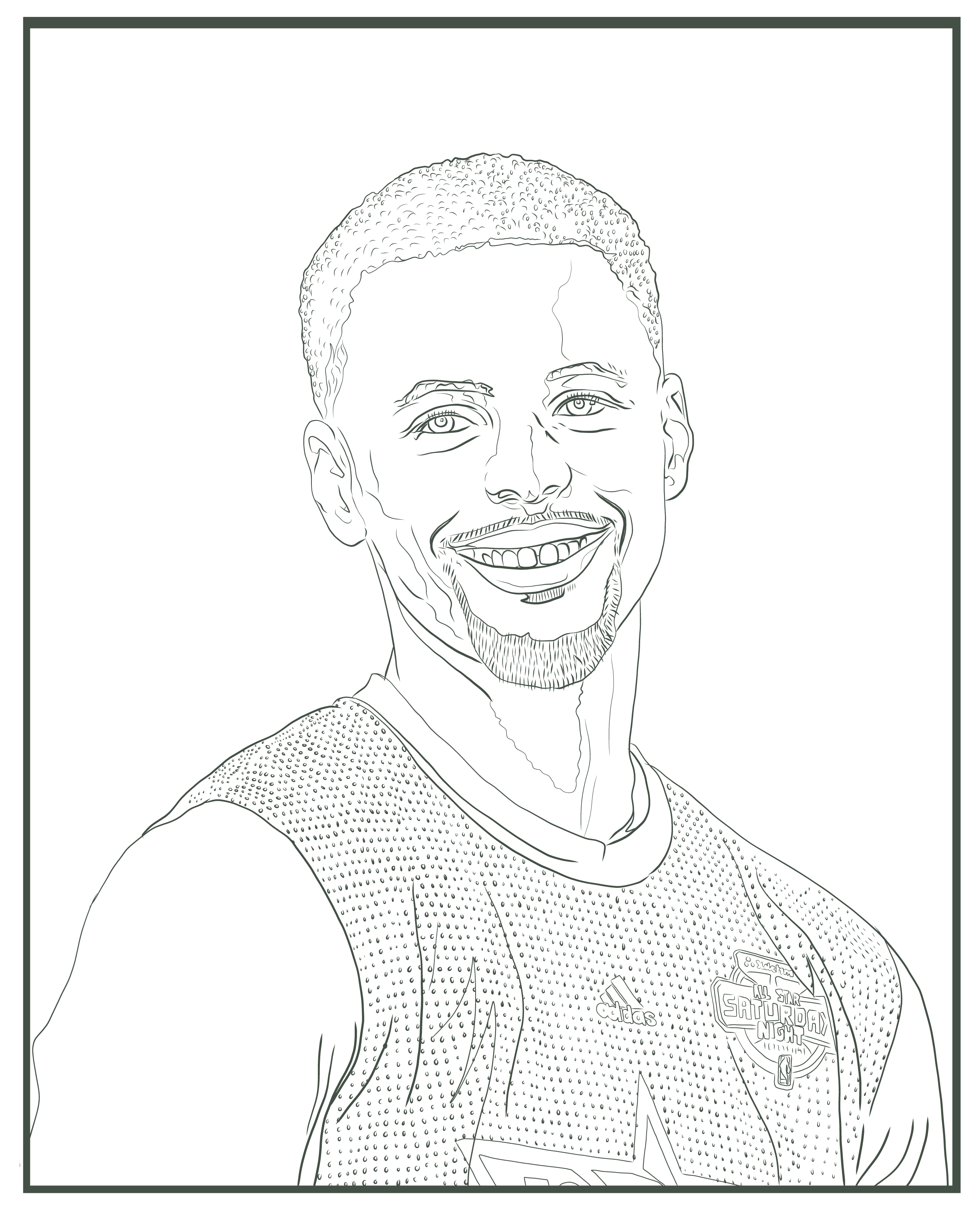 basketball player coloring pages stephen curry