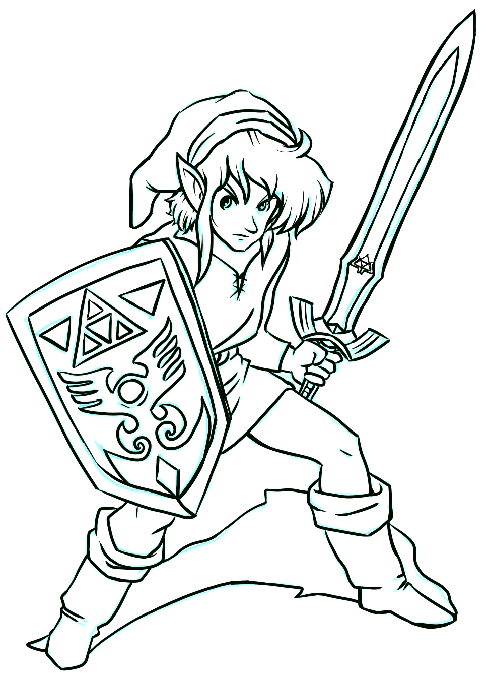 coloring pages of link