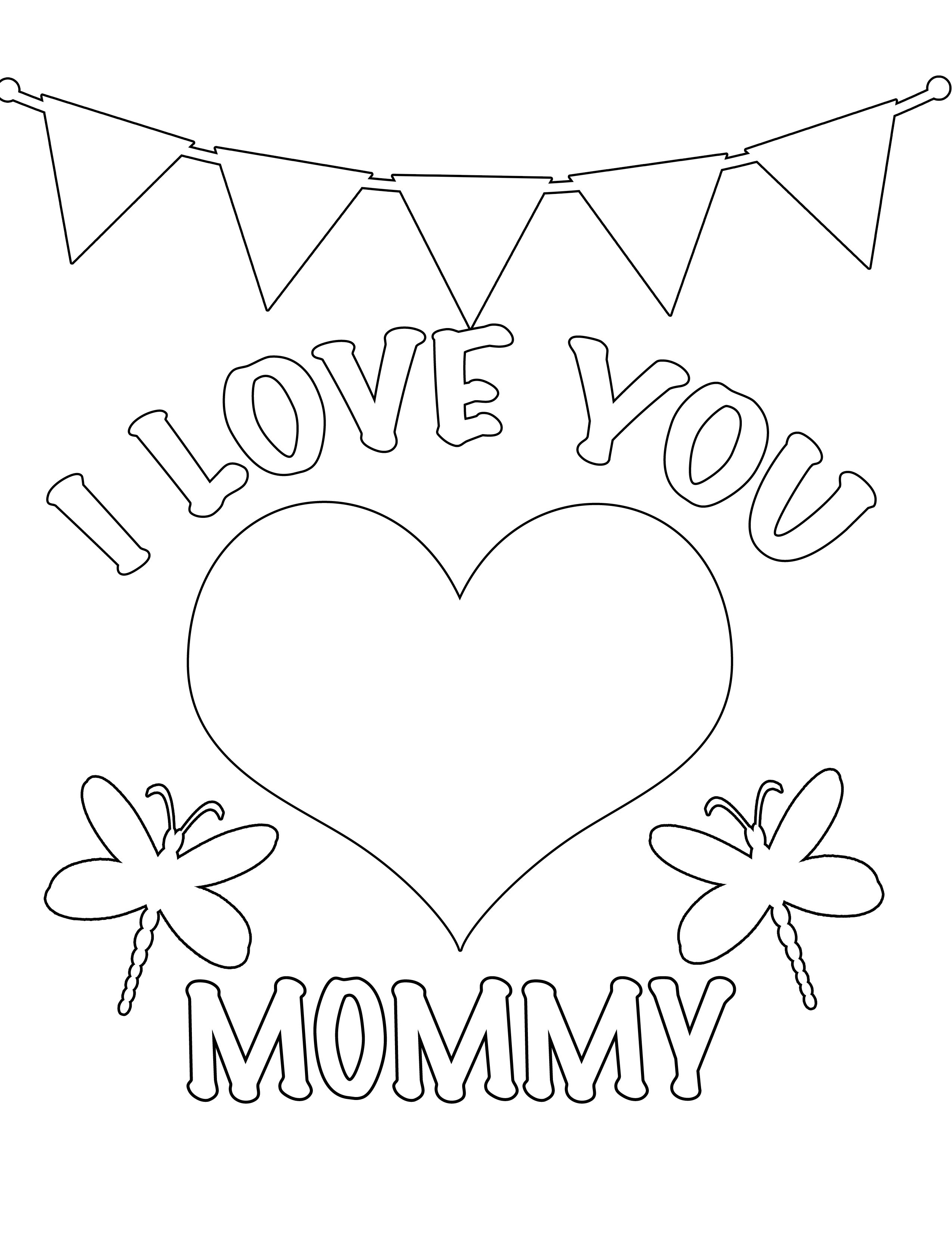 i love you mama coloring pages