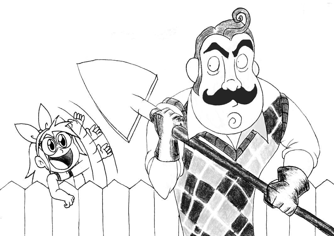 coloring pages hello neighbor