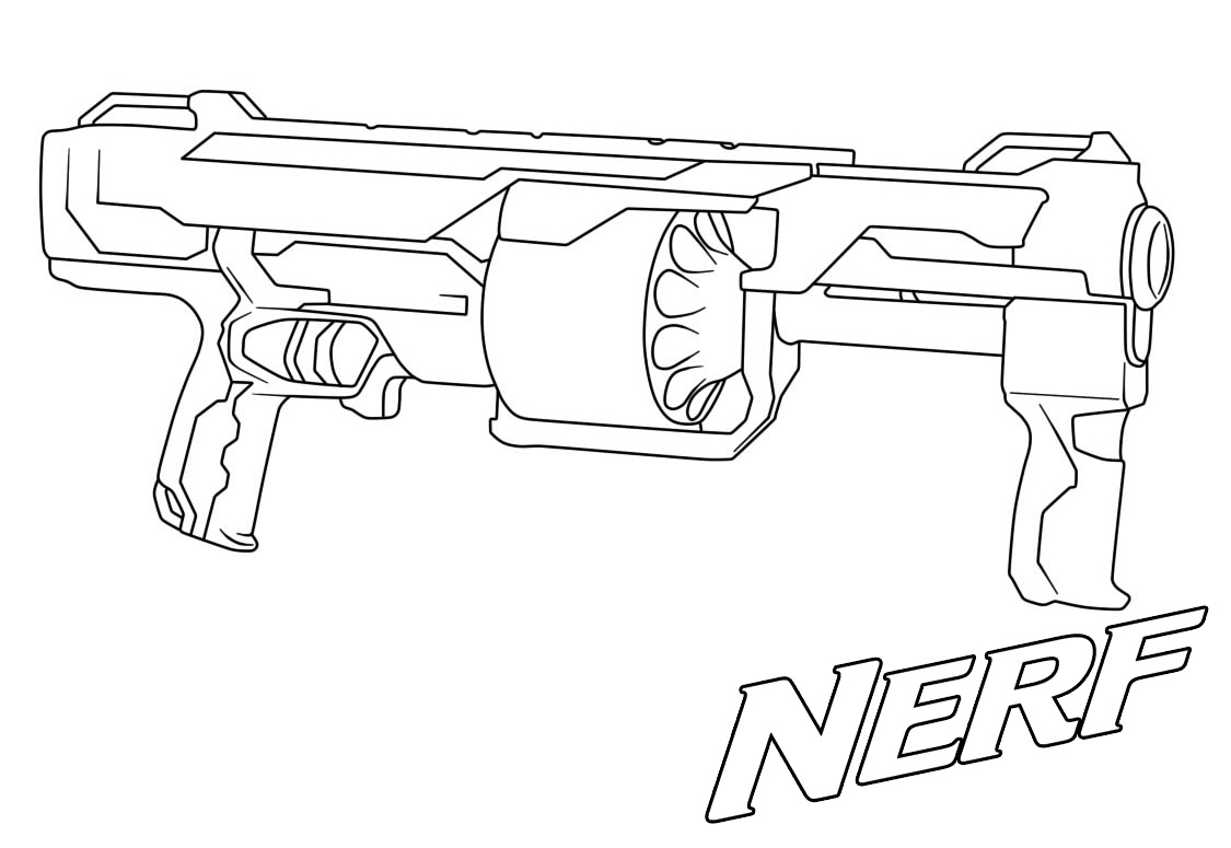 coloring pages nerf gun surgefire