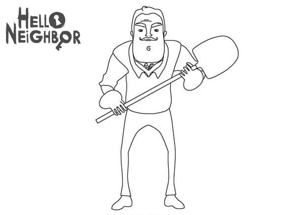 hello neighbor coloring pages printable