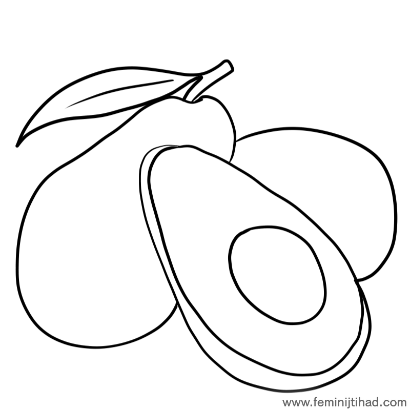 avocado coloring print