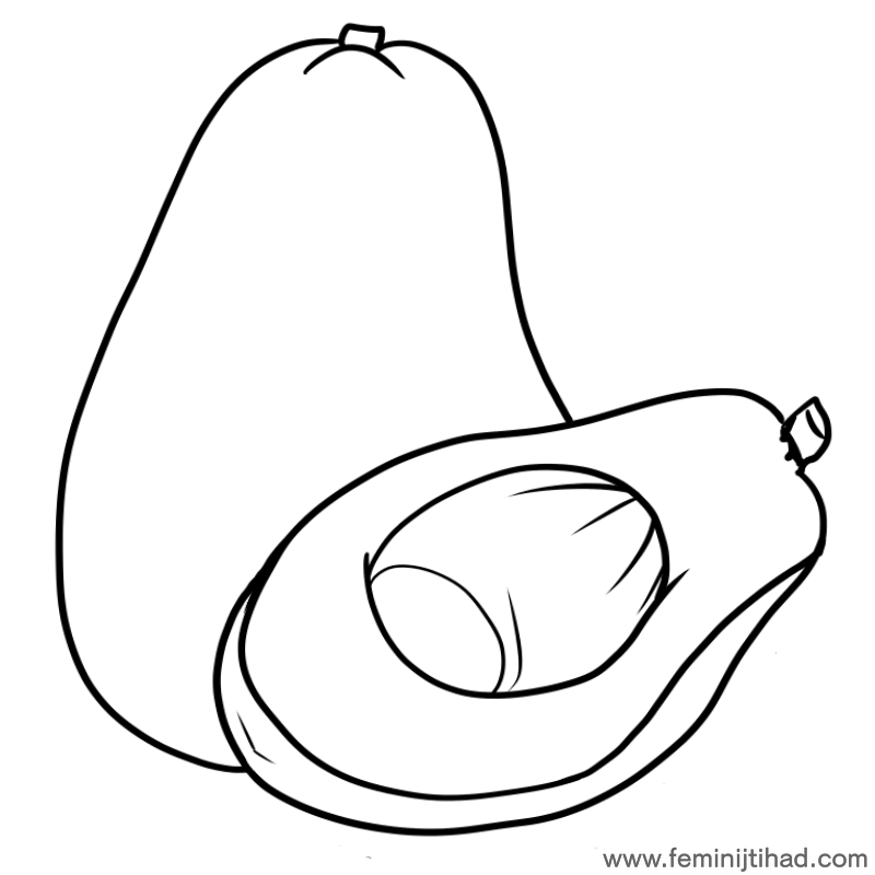 avocado coloring sheet