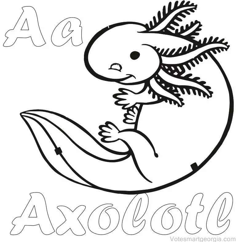 coloring pages of axolotl