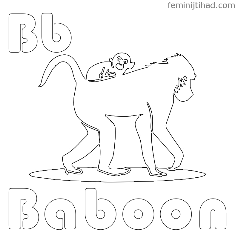 baboon coloring sheets printabl