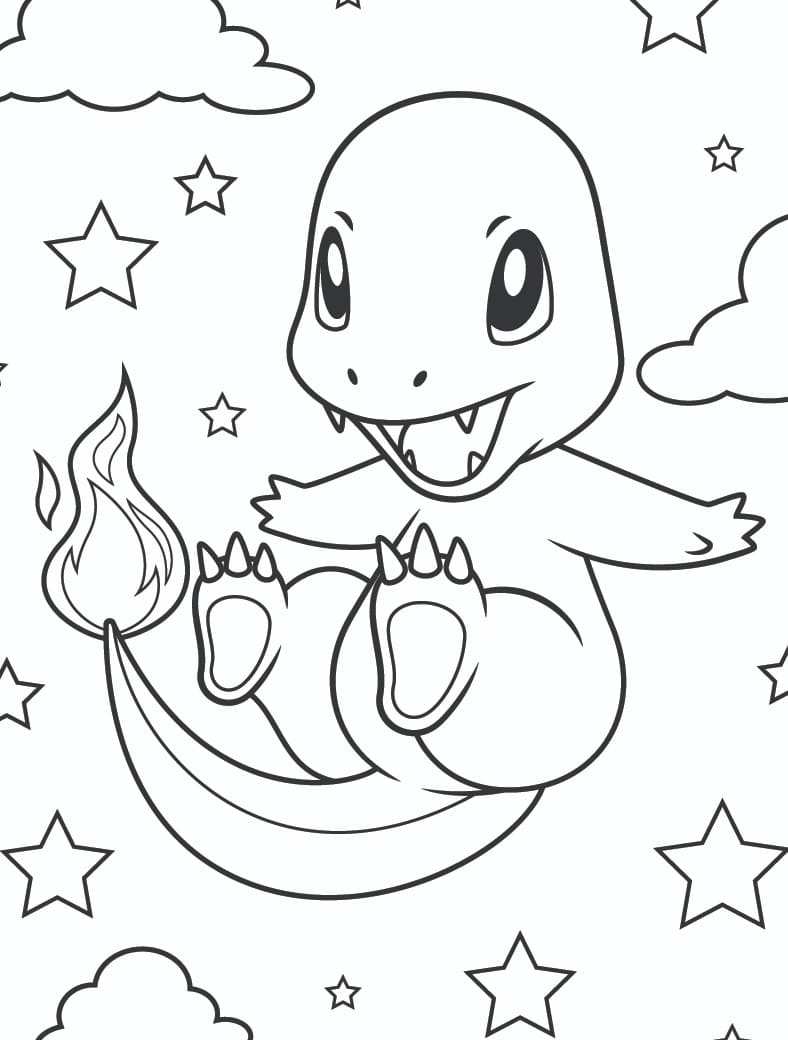 baby charmander coloring pages
