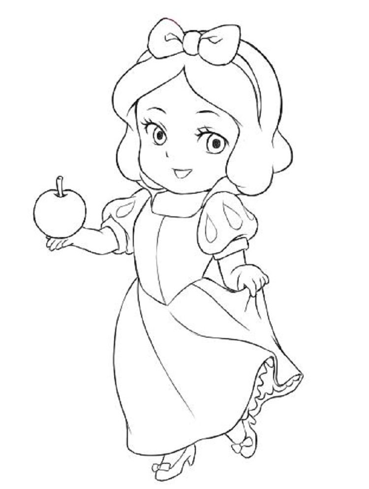 baby disney princess coloring pages