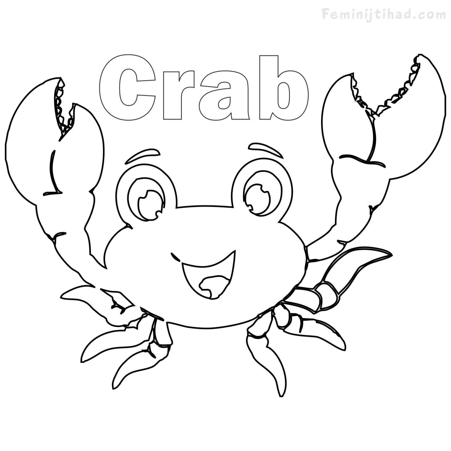 baby crab coloring page