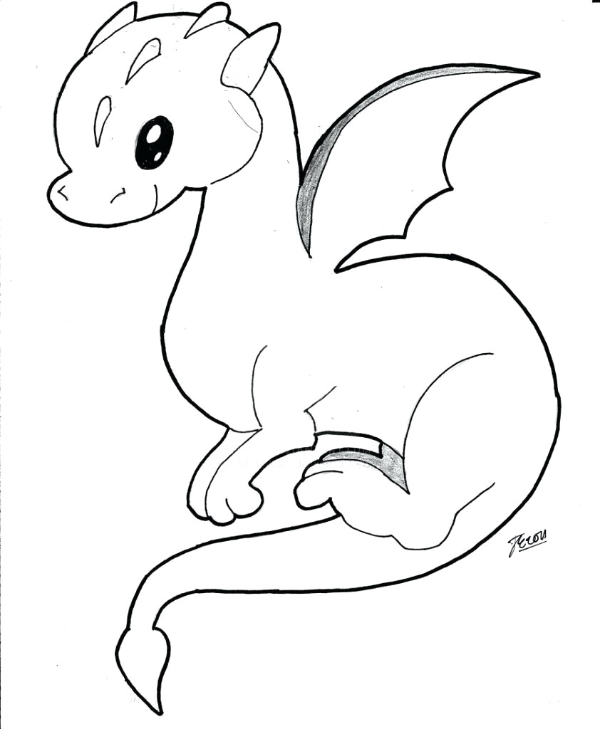 baby dragon coloring pages