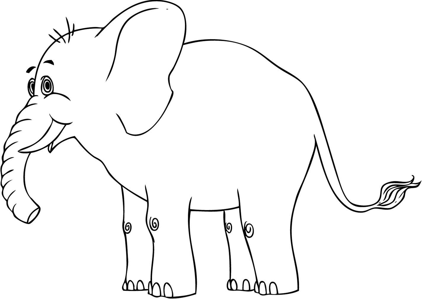 baby elephant printable coloring pages