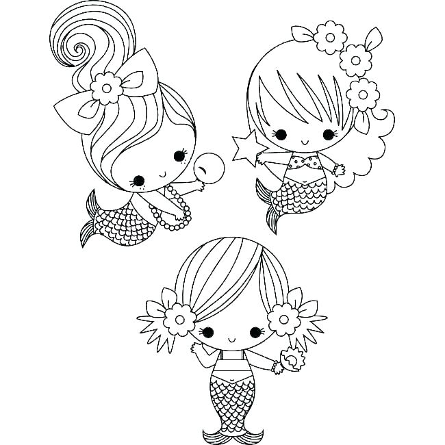 baby mermaid coloring pages