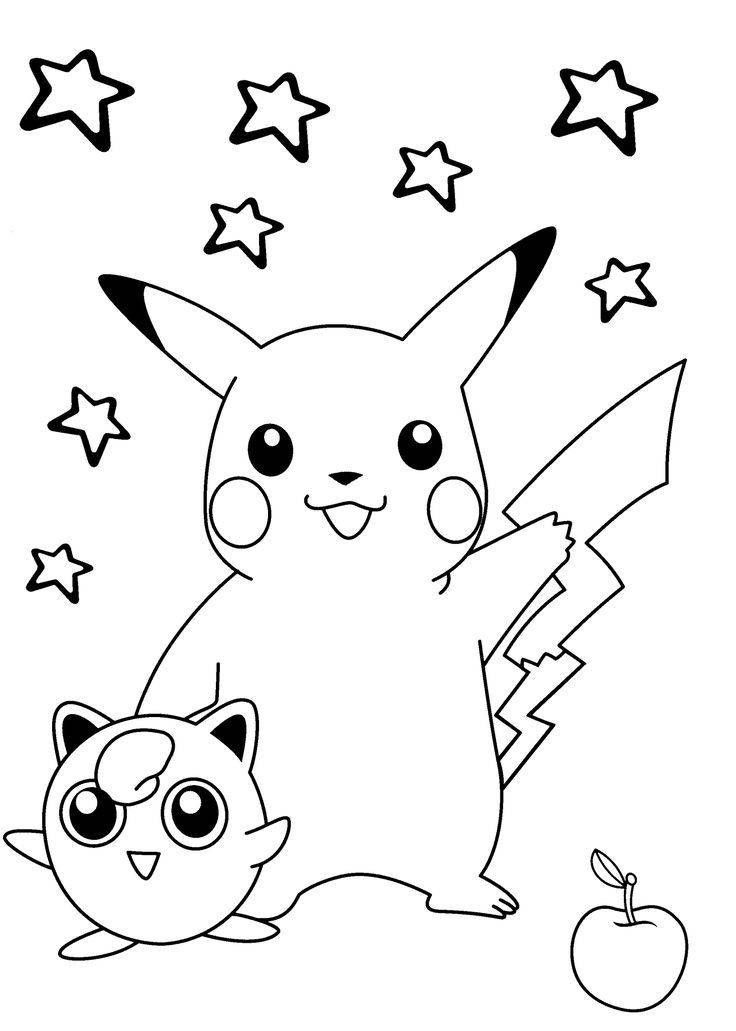 baby pikachu coloring pages