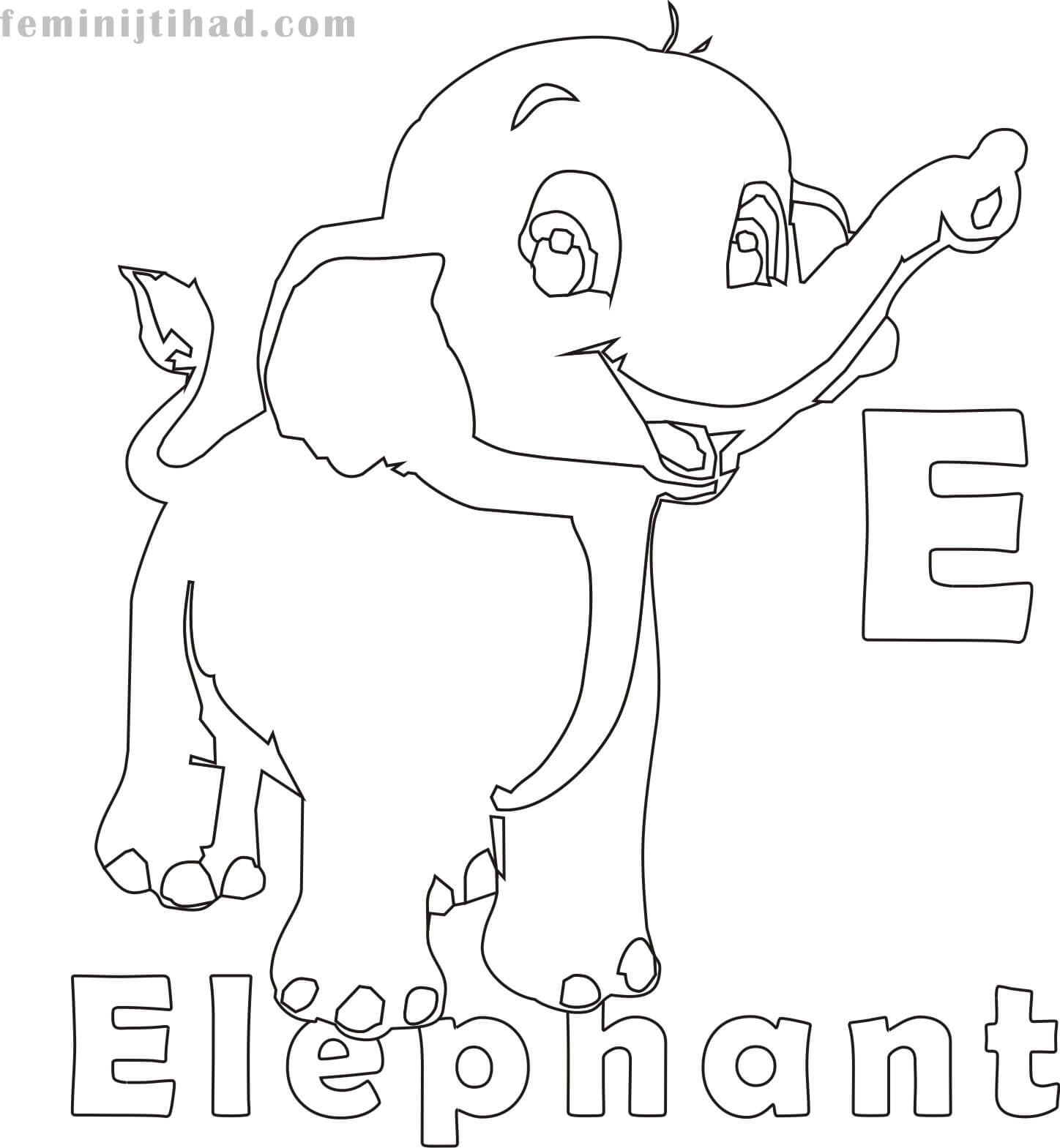 Elephant Coloring Pages PDF - Coloringfolder.com