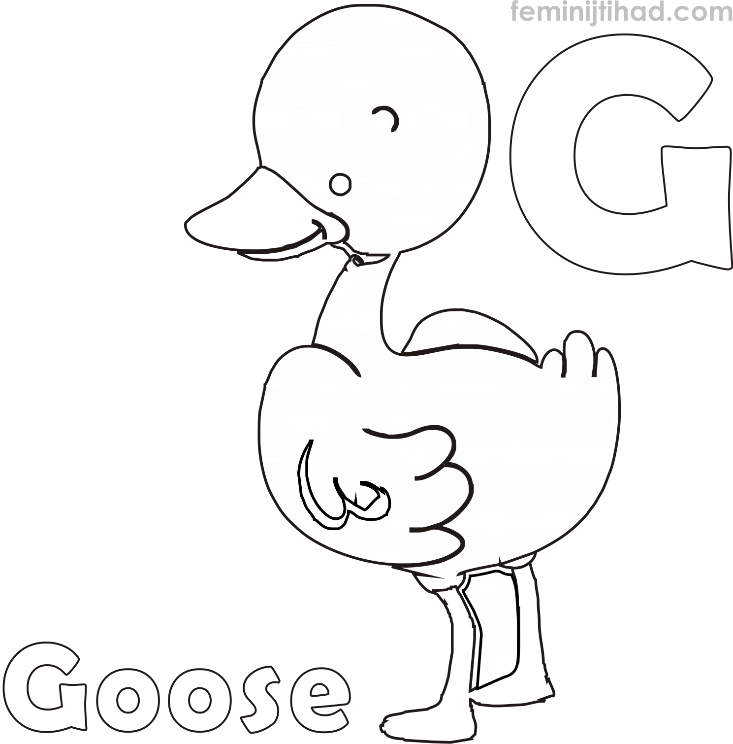 baby goose coloring page