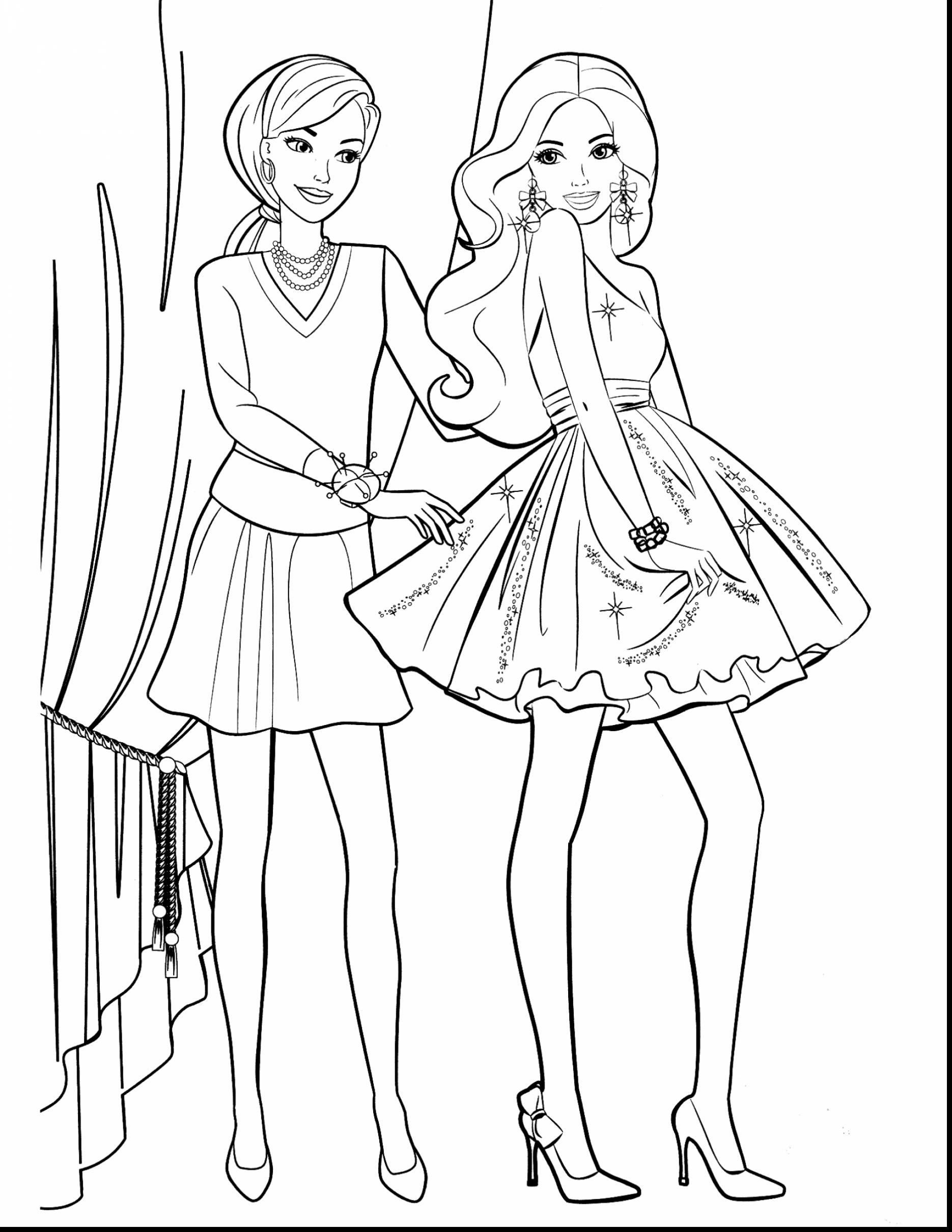 barbie coloring pages for girls