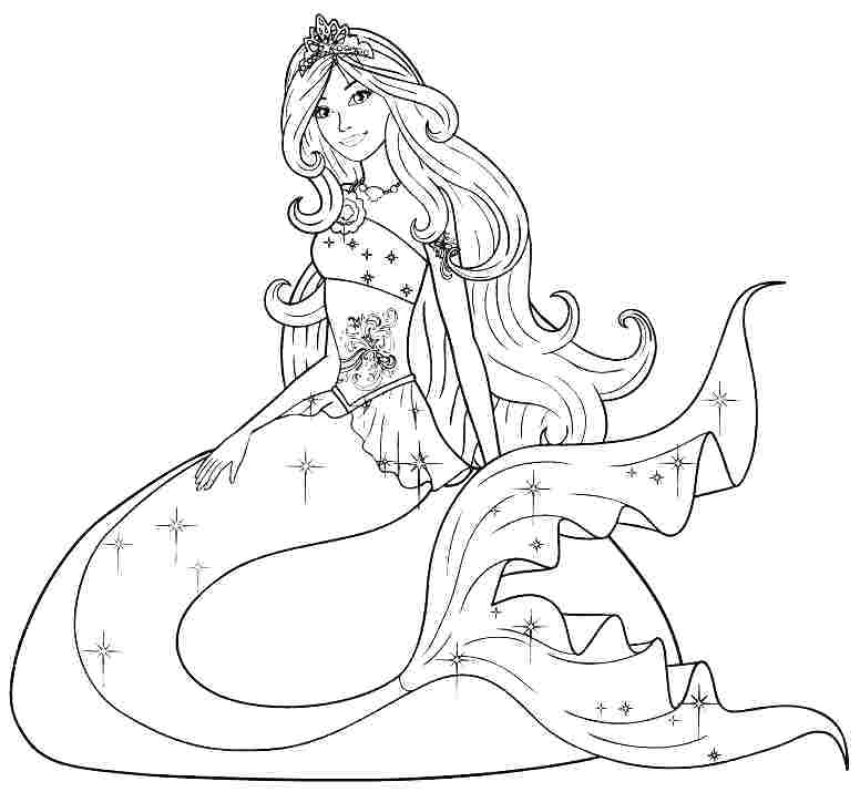 downloadable barbie coloring pages