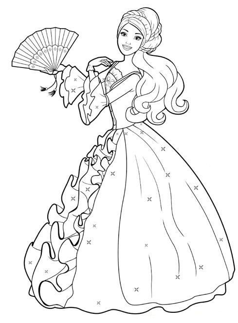 barbie coloring pages pdf