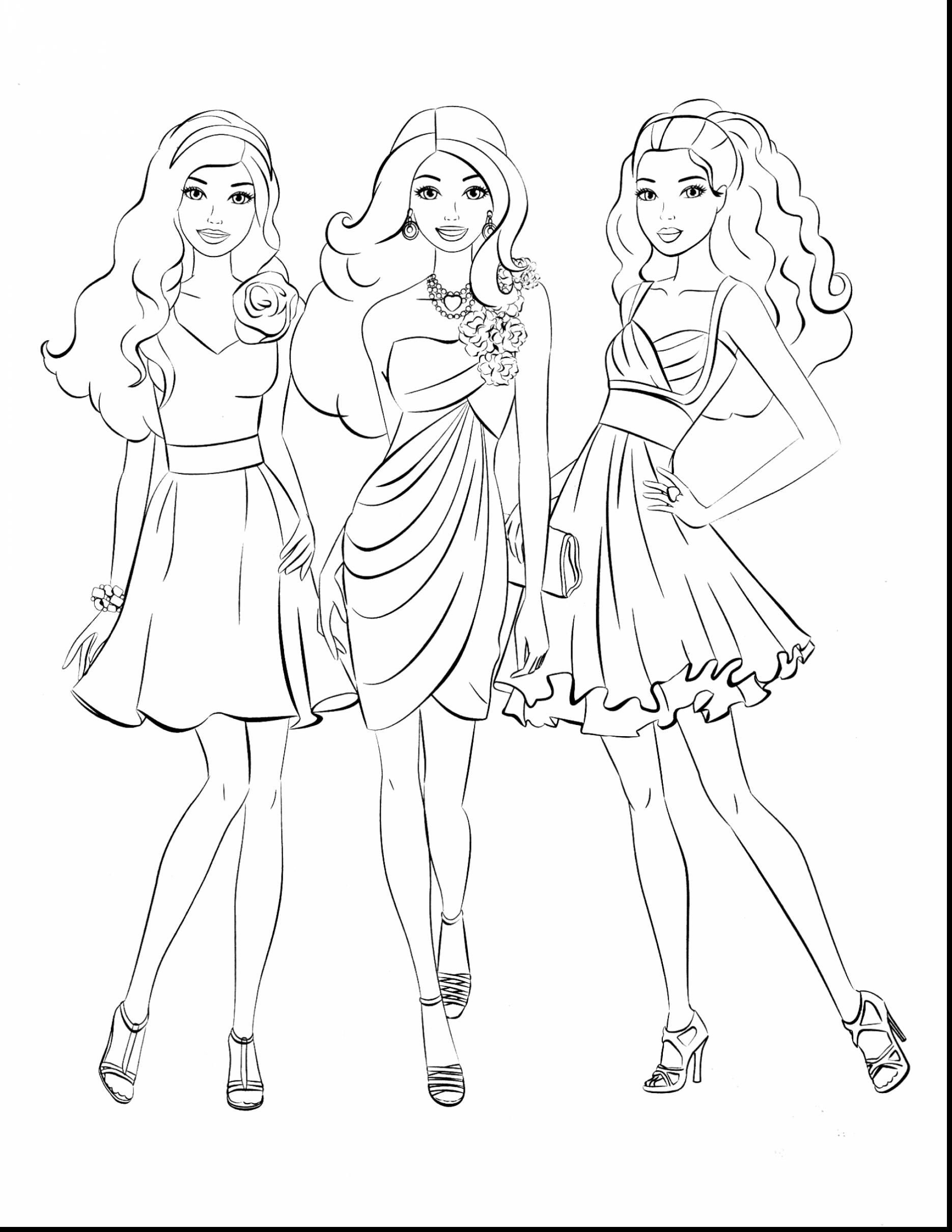 barbie fashion coloring pages