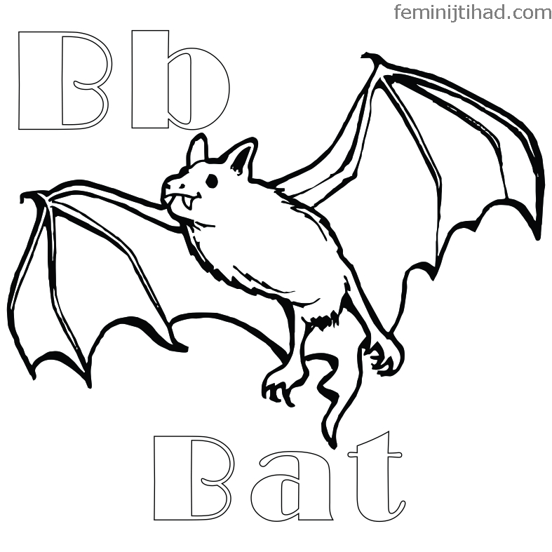 bat coloring page printable free