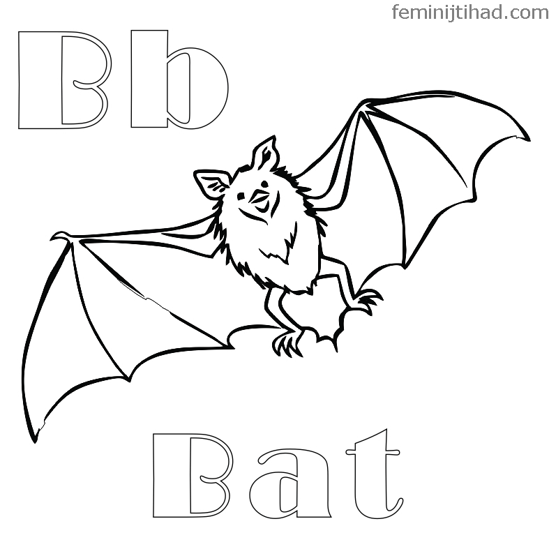 bat coloring page printable