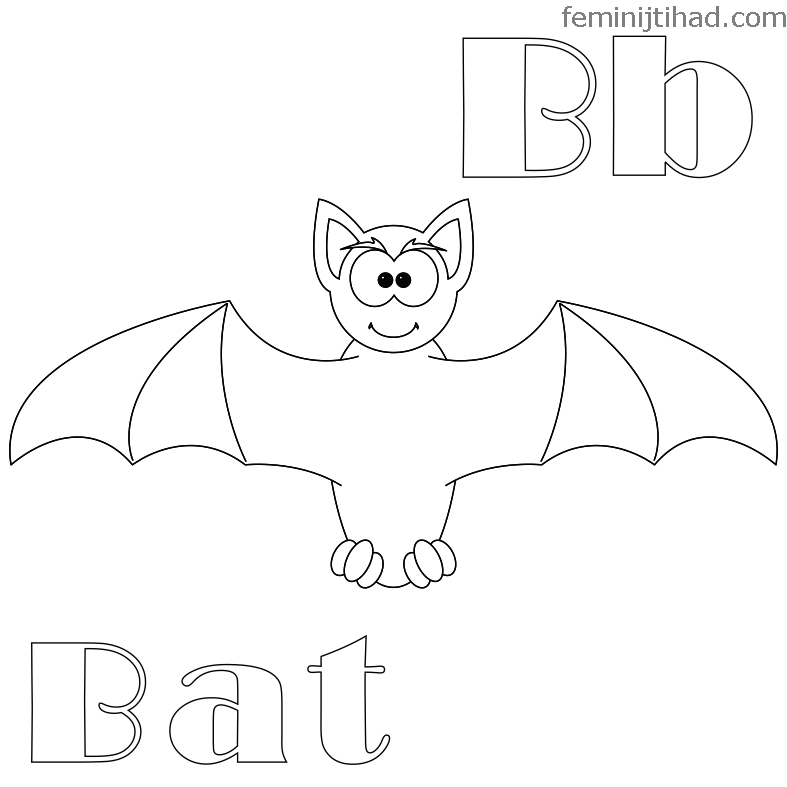 bat coloring pages preschool