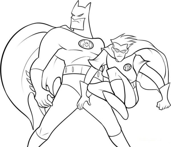 robin and batman coloring pages