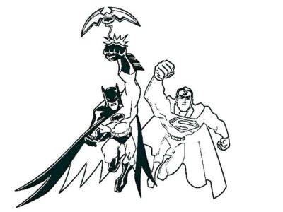 batman and superman coloring pages