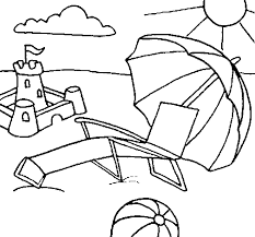 beach coloring book pages